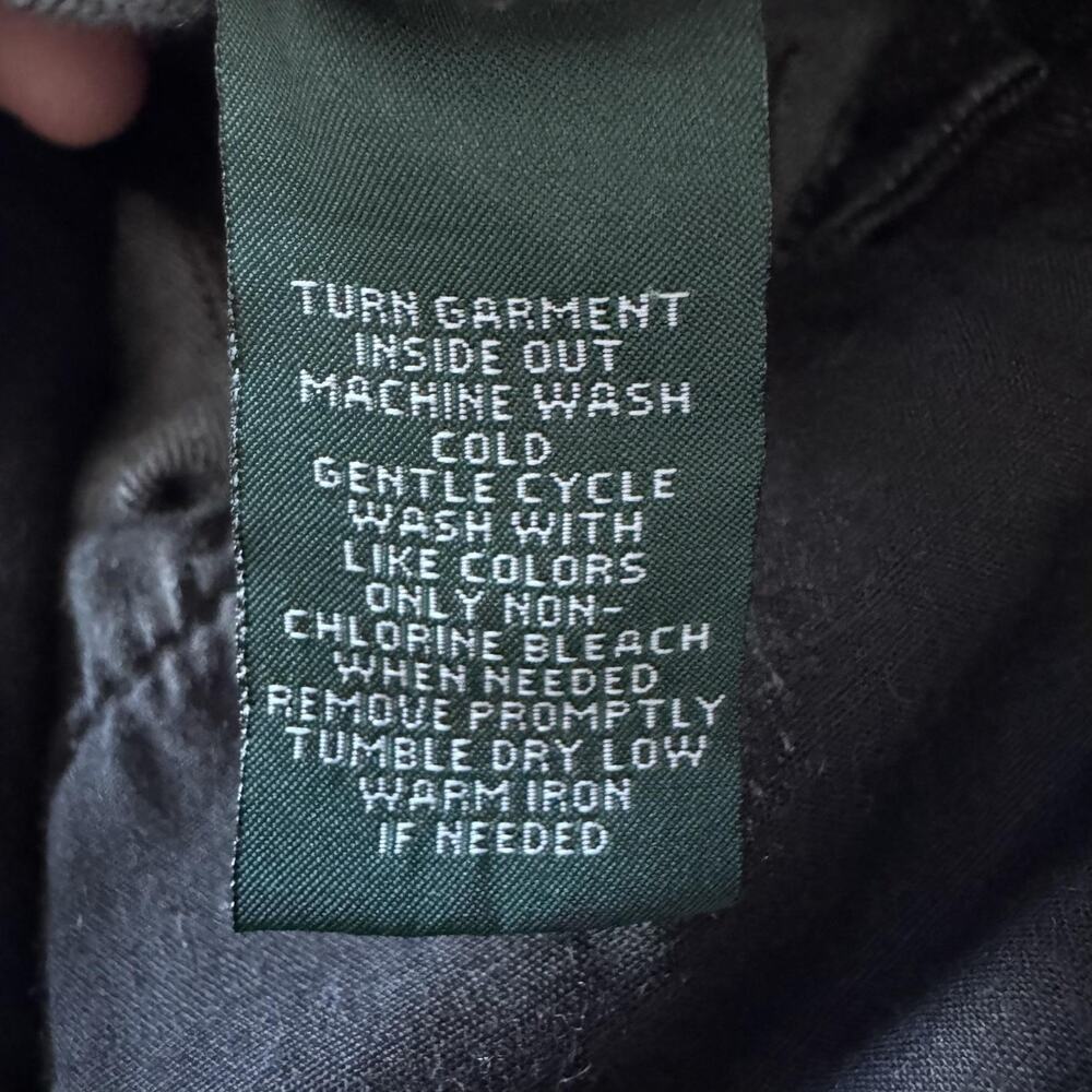 Lauren Jeans Co‎ Ralph Lauren Pants Womens 8 Charcoal Denim Slim Stretch Midrise - Picture 9 of 11